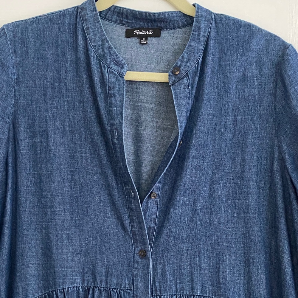 Madewell Blue Denim Dress - Picture 2 of 5